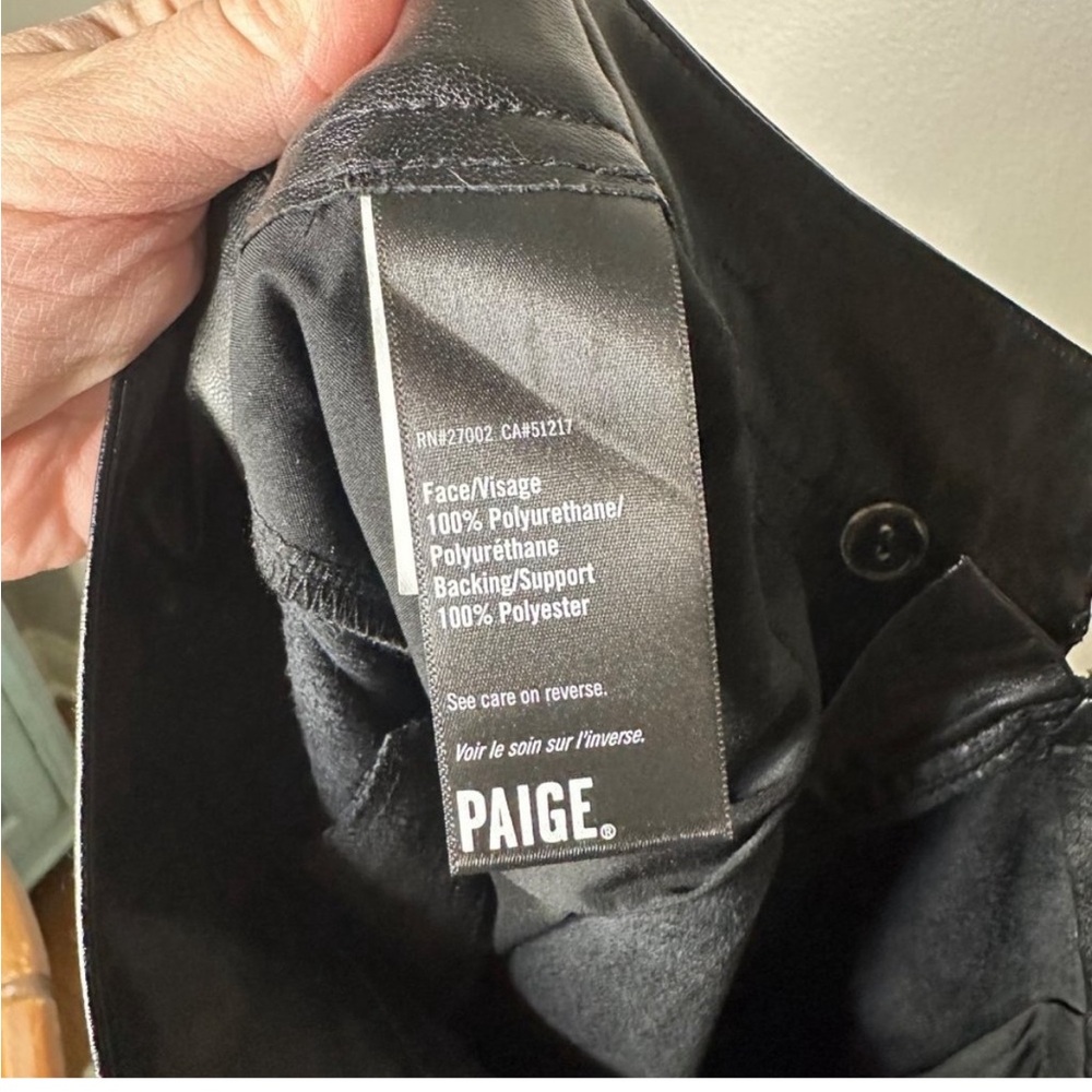 Paige Denim Melila Vegan Leather Pant. - Picture 5 of 7